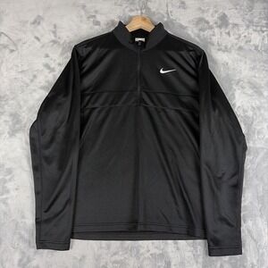 Nike Pullover Mens Medium Black Dri-FIT 1/4 Zip Running Training Golf CK6076-010